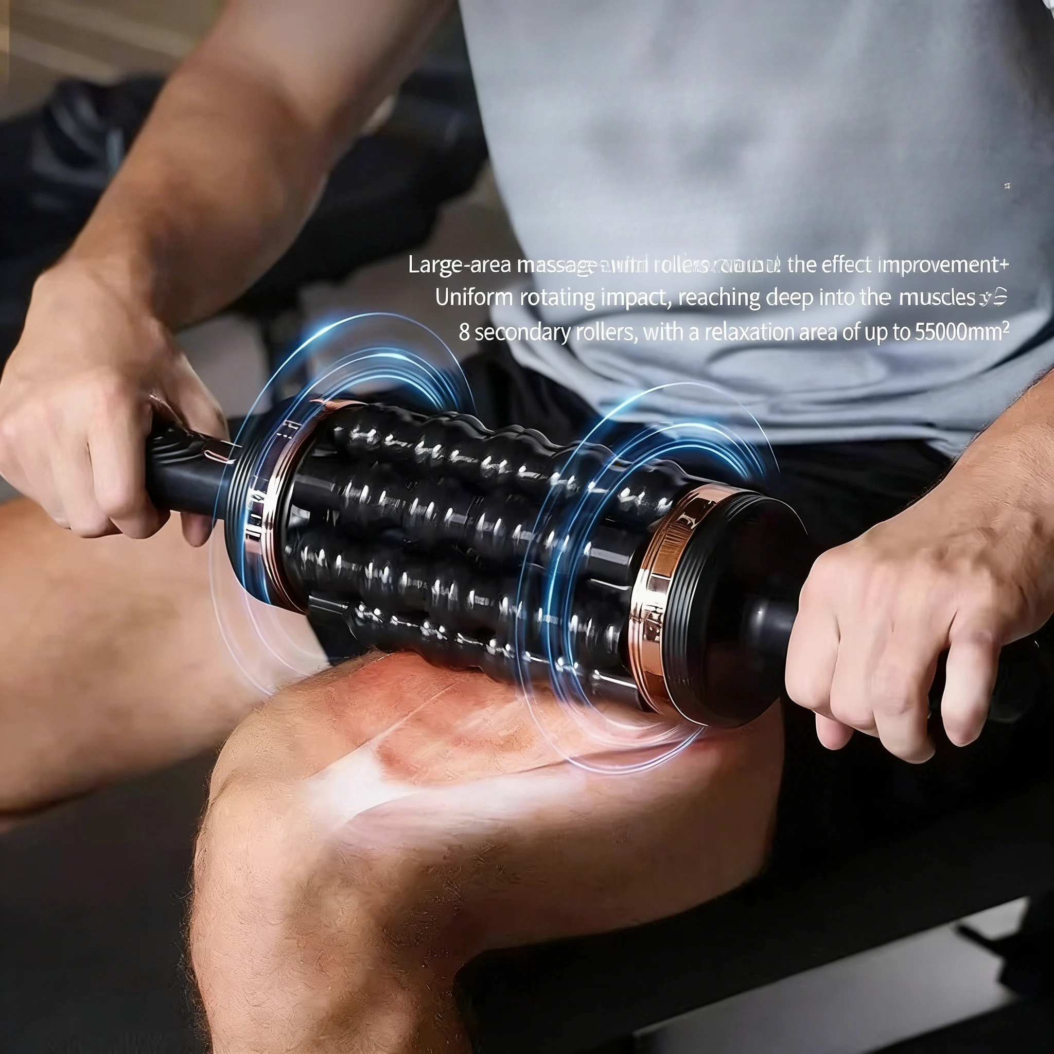 

2026 New Arrival Hand Held Massager for Muscles Rolling Percussive Massager Powered Muscle Roller Massager Whole Body Relief