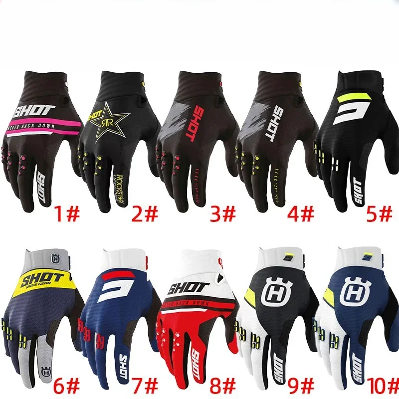 Simple Men's Motocross Racing Gloves Downhill Mountain Bike DH MX MTB Motorcycle Gloves Full Finger Wearable Touchscreen Gloves