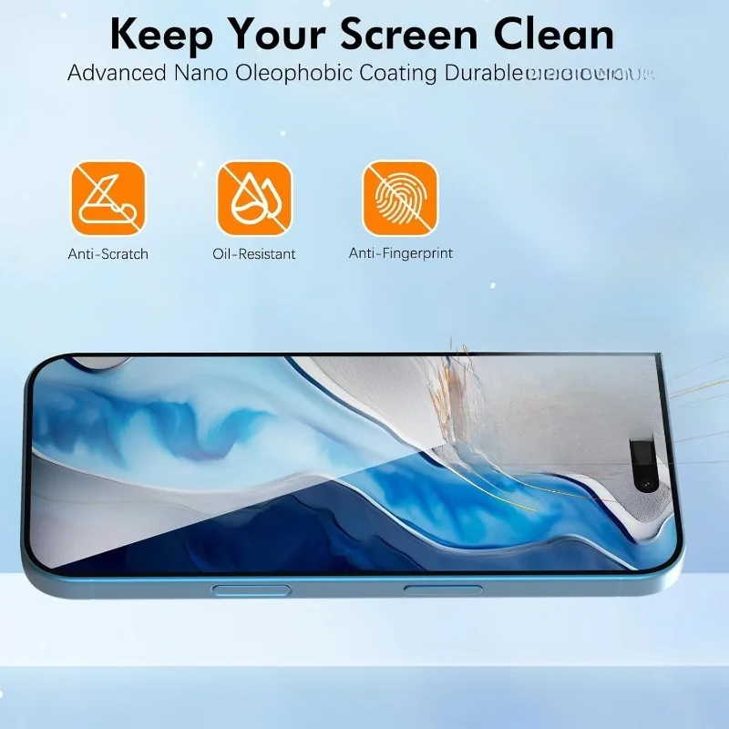 5 قطعة واقي للشاشة من الزجاج المقسى لهاتف آيفون 11 12 13 14 15 16 17 Pro Max 15 16 Plus XR XS Plus XR XS مع فيلم حافة سوداء