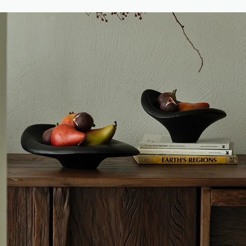 

Ceramic Irregular Fruit Plate Artistic Ornaments Decorative Plates Dried Fruit Snack Cake Pan Display Tray Dish
