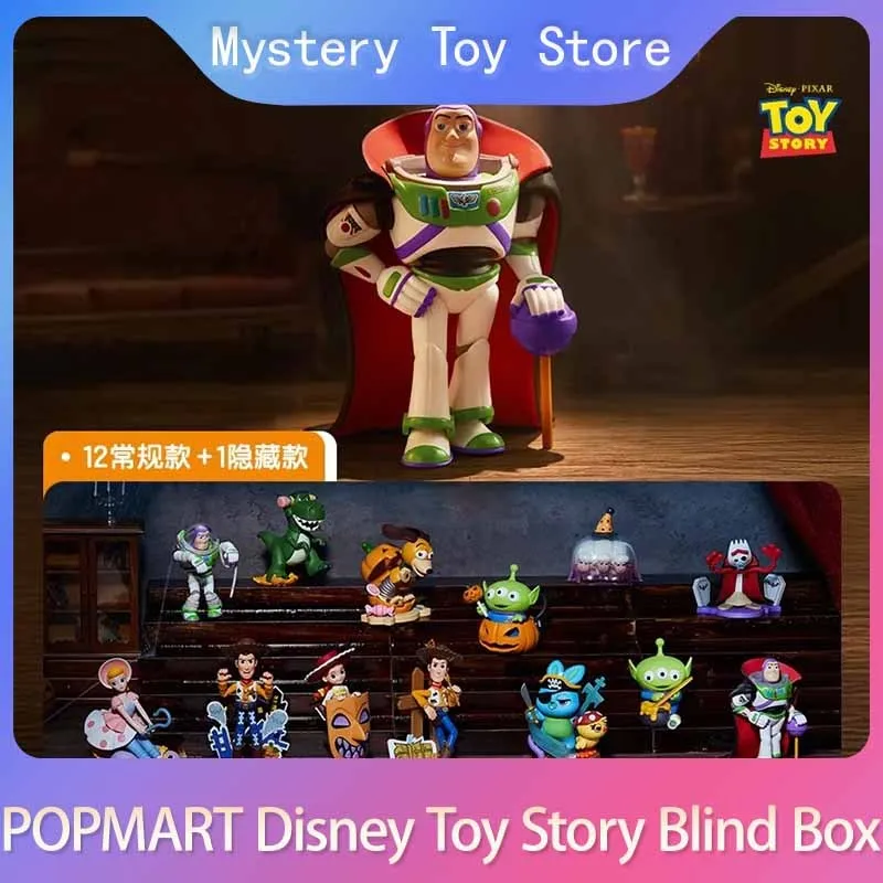 Disney Toy Story Blind Box Halloween Pixar Spooky Night Series Mystery Box Buzz Lightyear Slinky Dog Woody Cute Models Xmas Gift