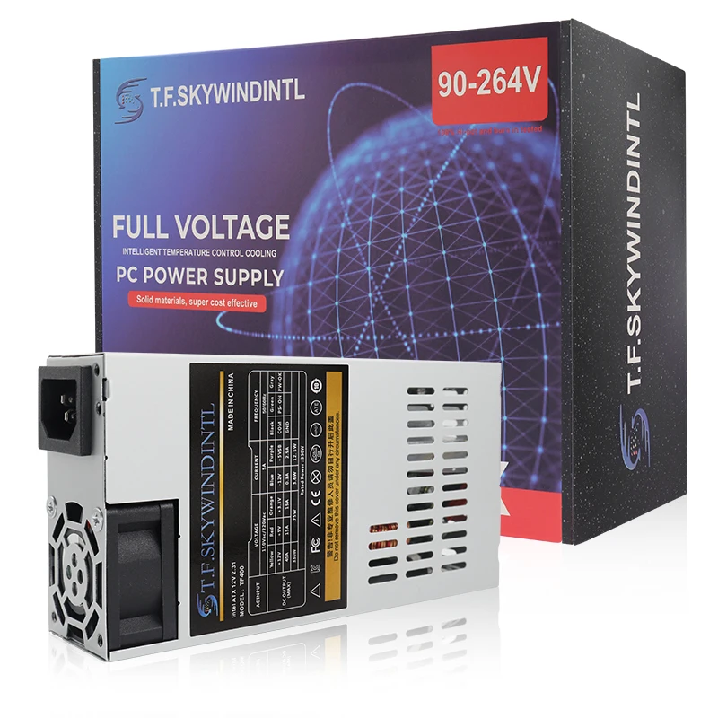 1U FLEX 350W Power Supply 220V 20+4Pin Non-Modular Computer Active PFC PSU Suitable For Mini ITX Chassis NAS POS Cash Register