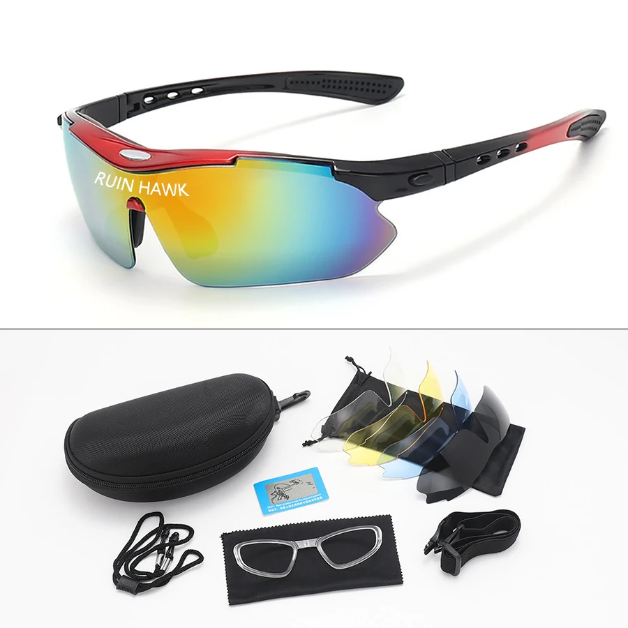 UV400 Outdoor Camping Sports Fishing Glasses for Men and Women Mountain Riding Sunglasses for Bicycle Riding Goggles 5 Lenses