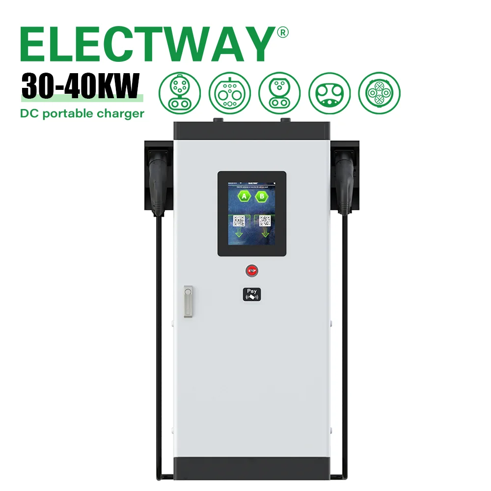 Charger 30kw 40kw Gbt Plug Three Phase Electric Car Ev Dc Charging Station
