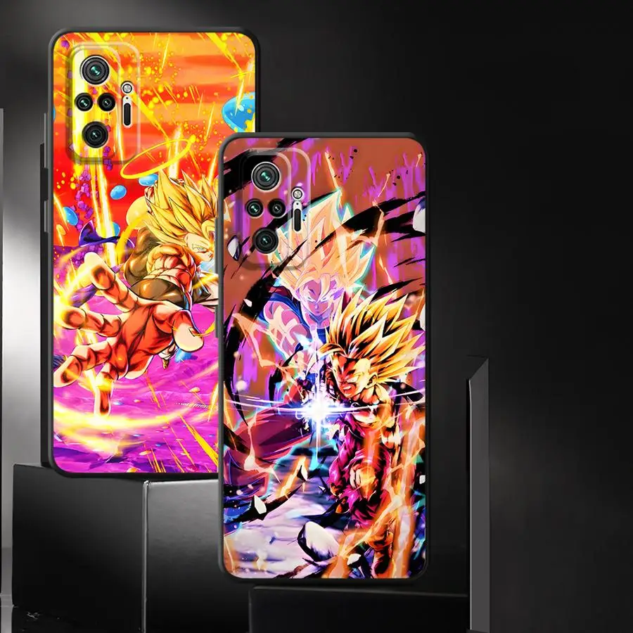 Custodia morbida nera per telefono per Xiaomi Redmi Note 12s 13 14 Pro Plus 10S 9 10 11 12 Pro 9S 7 8 11s Dragon Ball Passion Goku