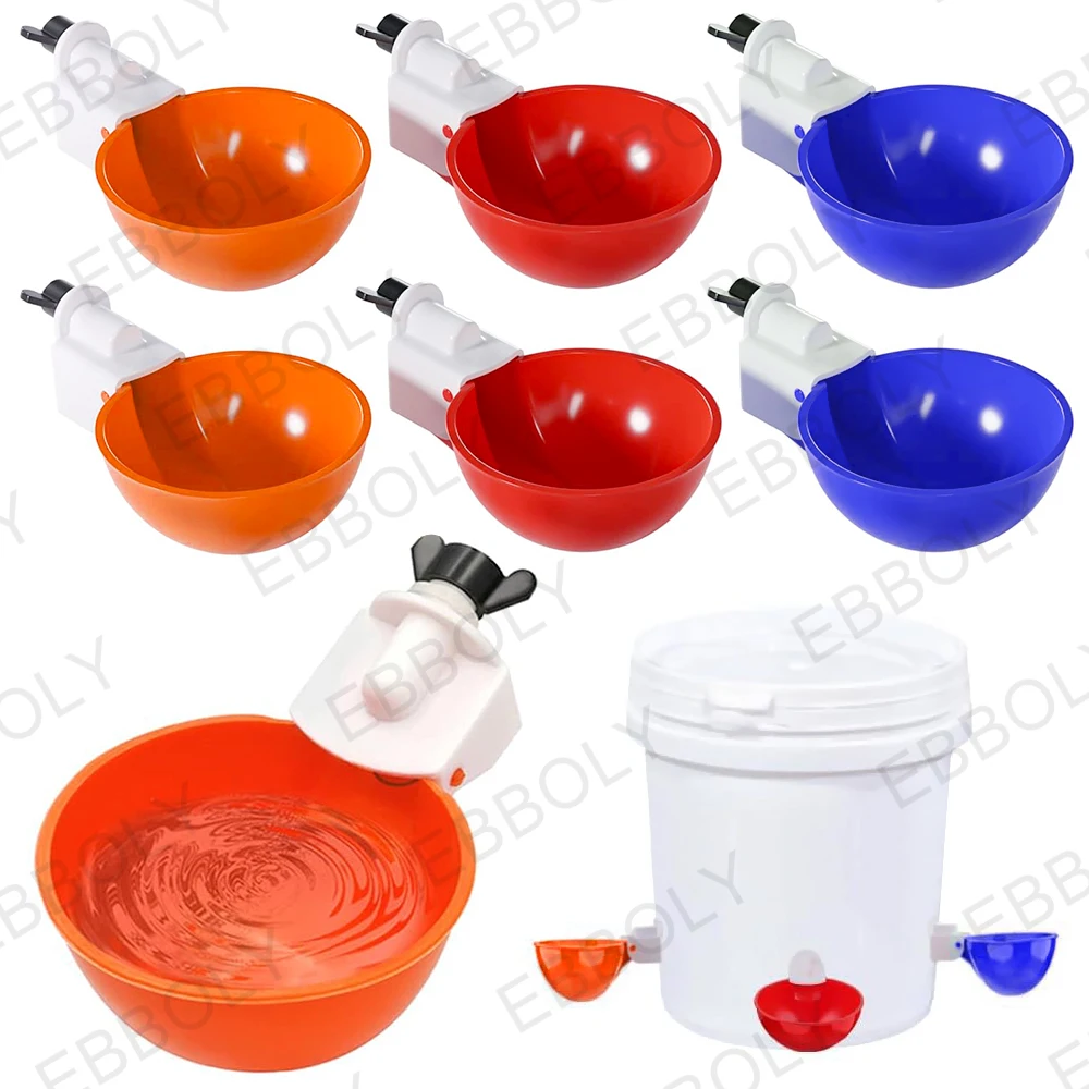 12/20/30PCS Automatic Chicken Water Feeder Drinking Cups Poultry Kit for Chicks Duck Goose Turkey Quail Feeding Watering Supplie