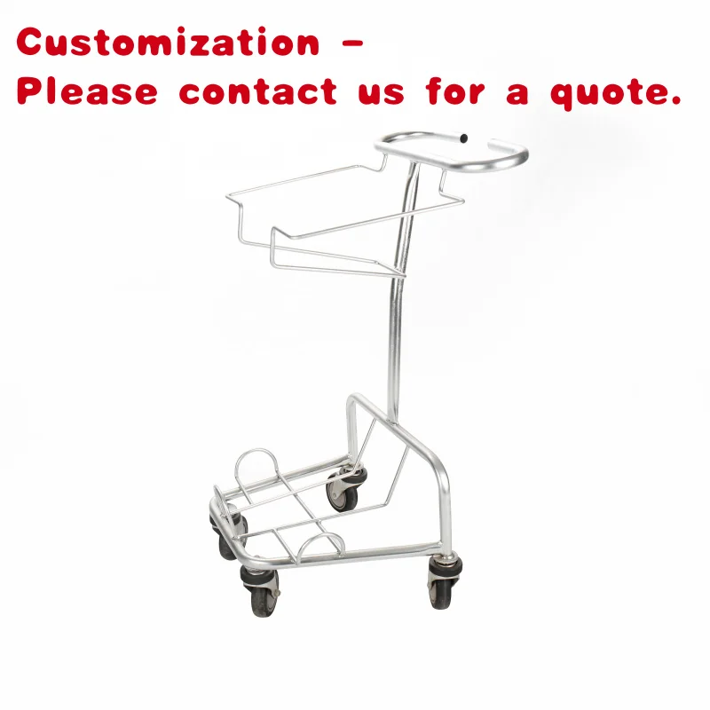 custom.China Factory Unfolding Supermarket Cart Metallic Trolley Cart Retail 2-tier Shopping Cart