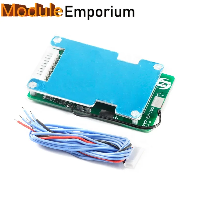 10S Temperature Control BMS Polymer 15A 42V Lithium Battery Protection Board With Balanced Power Module