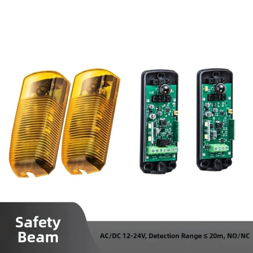 Infrared beam sensor for automatic door systems with simple installation and advanced safety infrared anti pinch technology