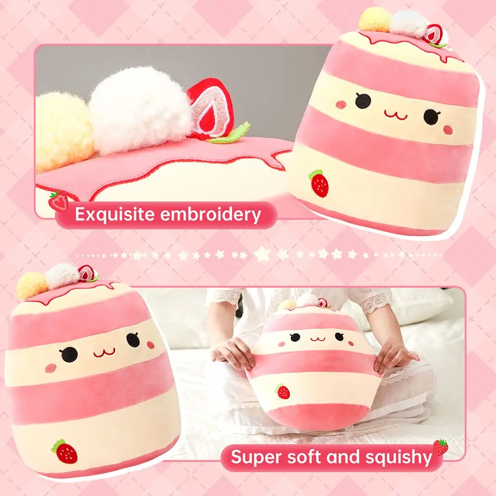 30cm Cartoon Cookies Plush Pillow Soft Food Pilllows Stuffed Strawberry Waffles Dolls for Kids Children Girl Birthday Room Decor