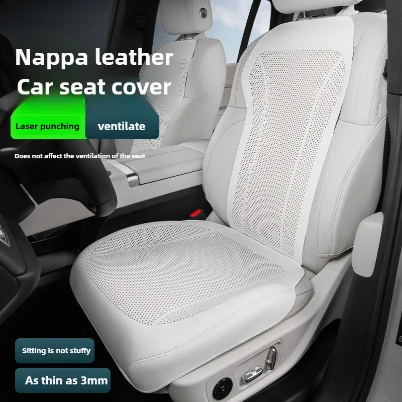 Breathable Nappa Leather Car Seat Covers Full Set Universal Four Seasons Car Seat Protectors Seats Accessories Car Seat Cushion