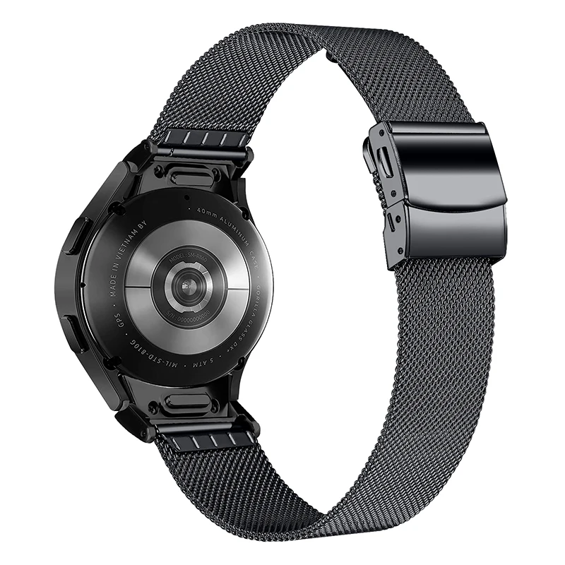 

For Samsung Galaxy Watch4 40mm / 44mm / Watch4 Classic 42mm / 46mm / Watch 5 40 / 44mm Metal Watch Band Milanese Quick Release W