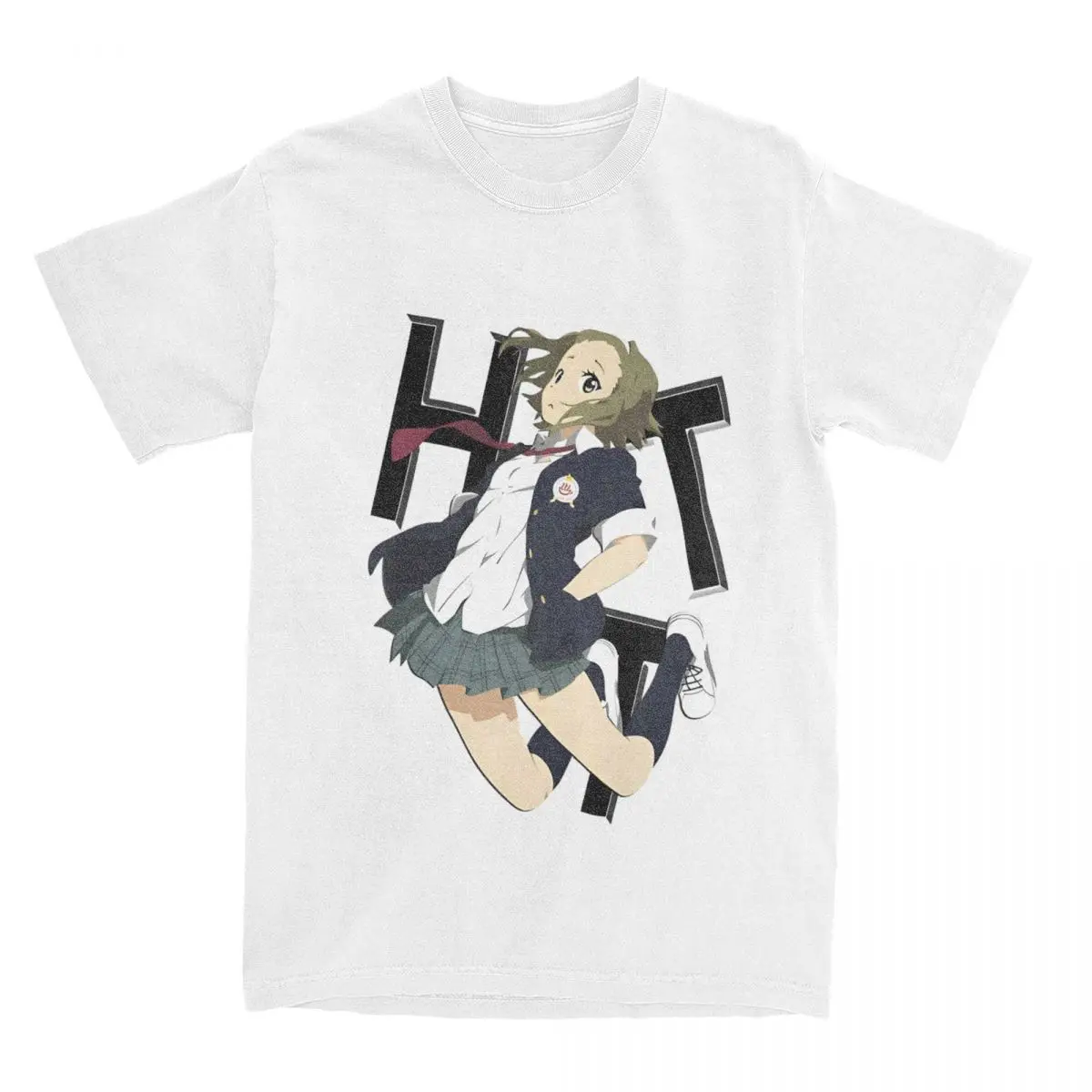 K ON Tainaka Ritsu T-Shirt for Men Women Comic Anime Leisure Cotton Tees Round Neck Short Sleeve T Shirt Printed Clothing