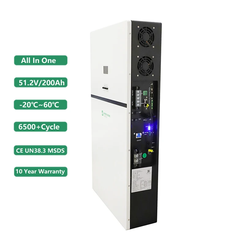 

All in One Battery and Inverter Wall Mount 51.2V Lifepo4 Lithium Battery Integrated Home Solar Battery Storage with Inverter