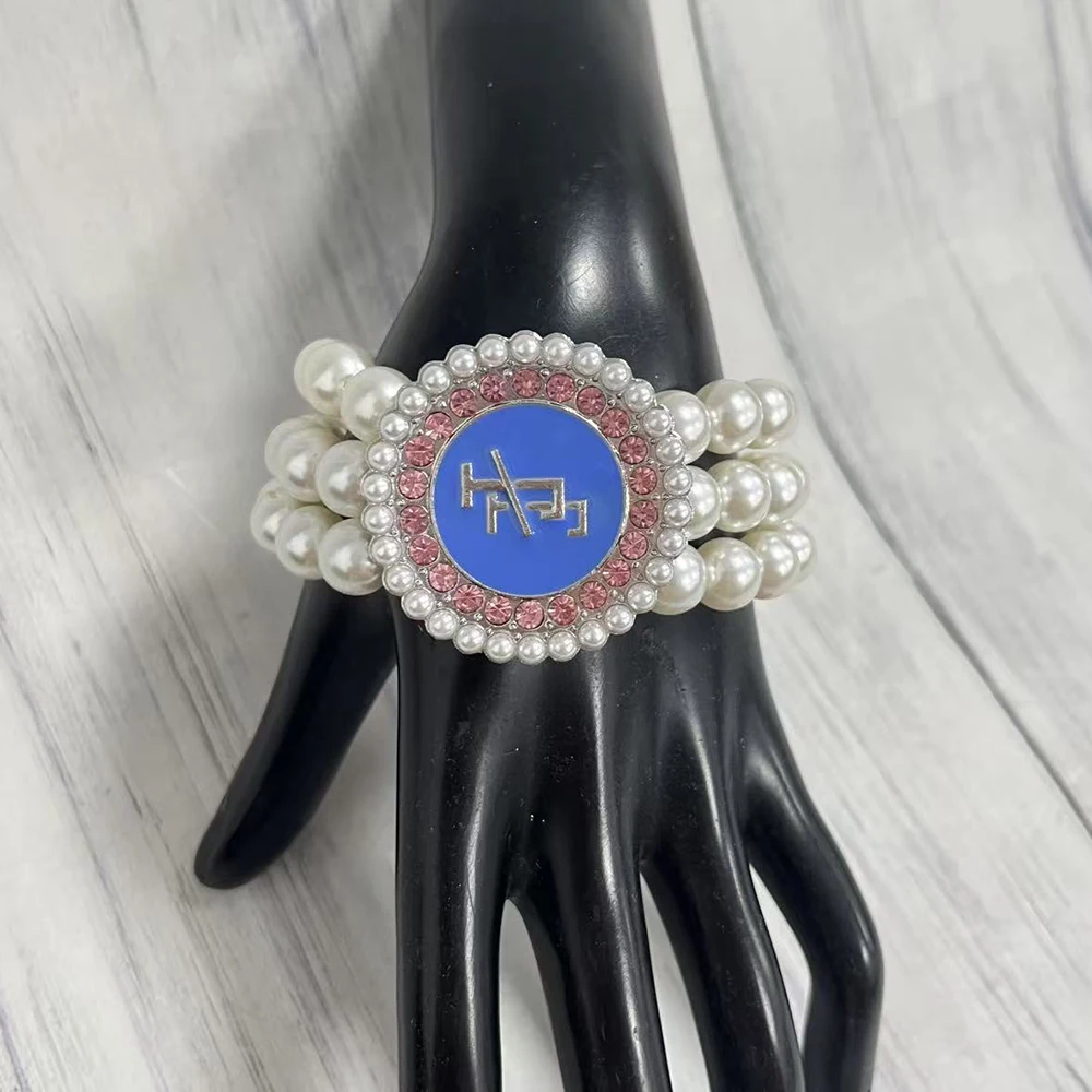 10mm Pearl Multi-Strand Stretch Bracelet – Jack & Jill (JJOA 1938) Sorority/Organization Member Gift