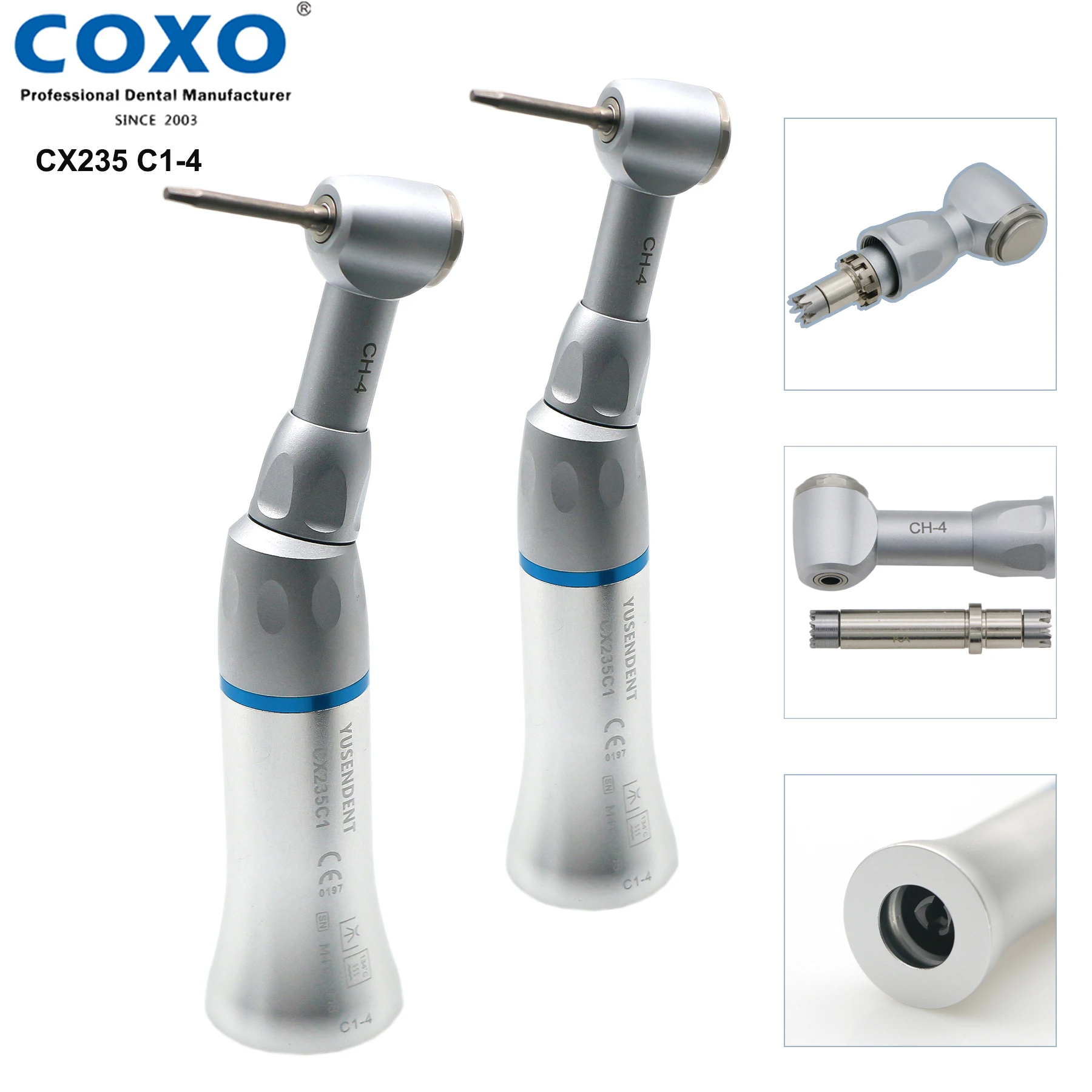 

NSK EX EC Style Dental Slow Low Speed Handpiece 1:1 Direct Drive Contra Angle Latch Wrench/Push Button For 2.35mm Burs CX235-1C