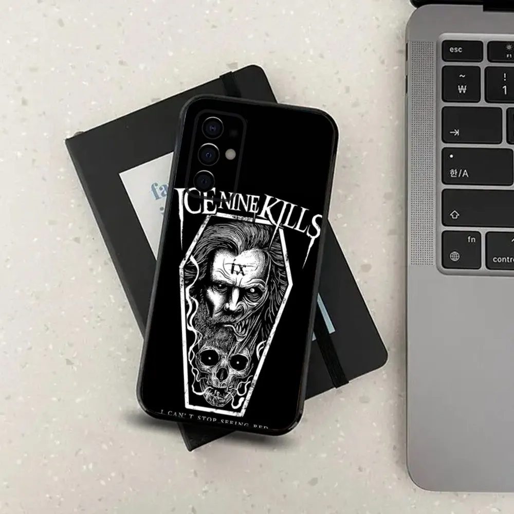 Ice n-nine Kills b Band Phone Case for Samsung,s24,s21,s22,s23,s30,ultra,s20,plus,fe,lite,note,10,9ソフトブラック5g