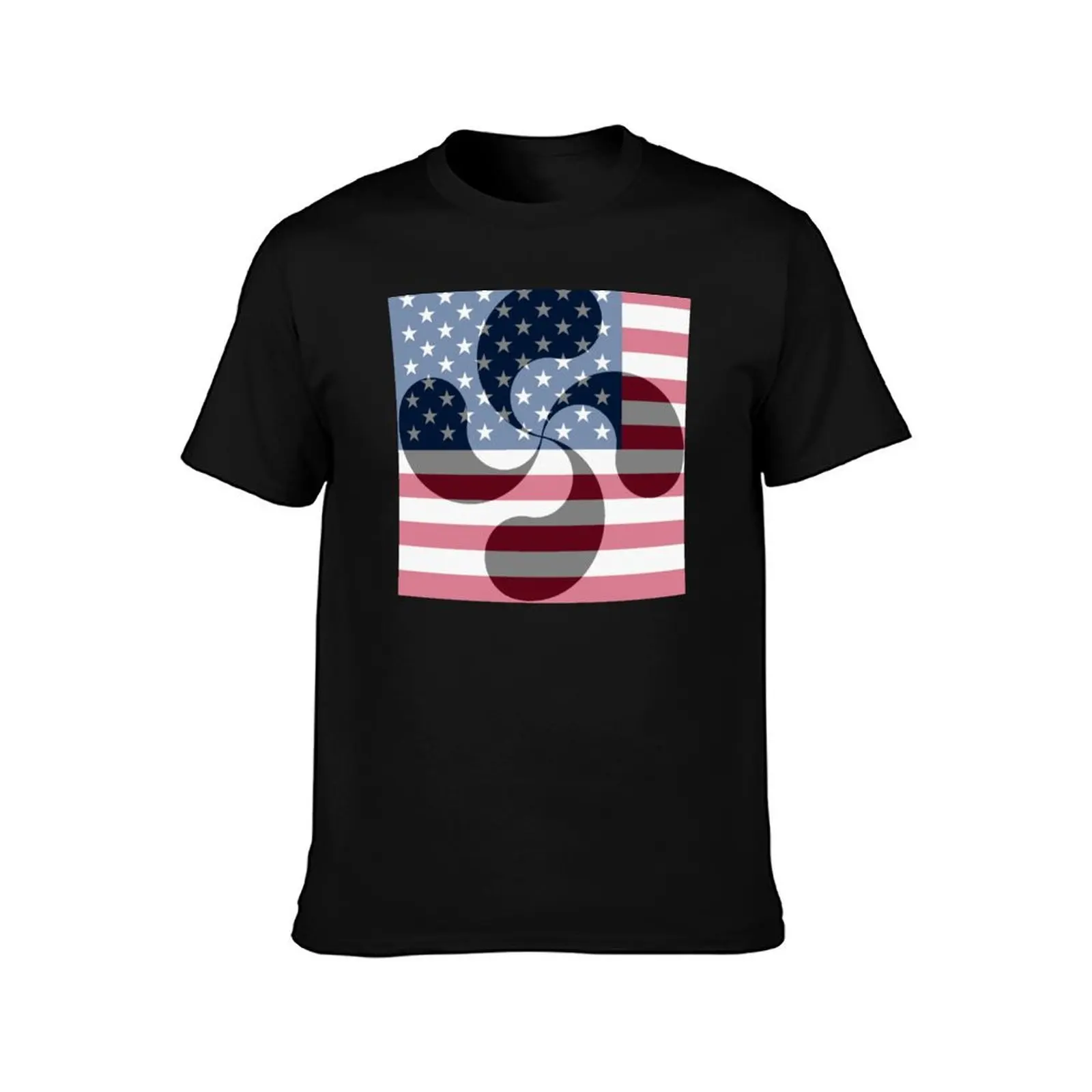 American Basque Lauburu Euskadi T-Shirt Gym Exercise Short Sleeve T-Shirt