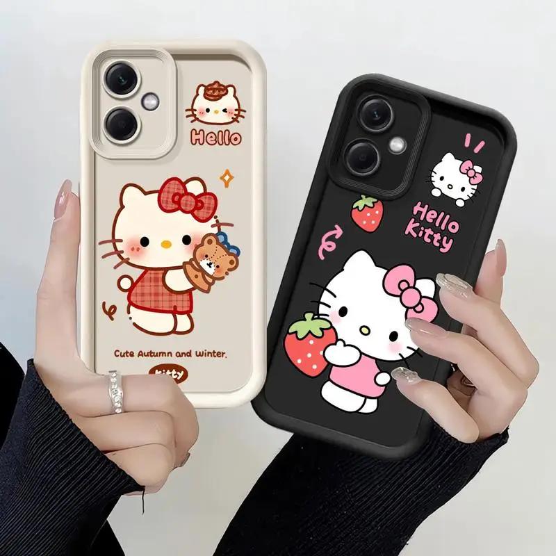 Angel Eye Ladder Case For Xiaomi Redmi 11 10 Pro 13 12 12C A1 Plus Poco X3 NFC Phone Cover Silicone Cute Cartoon Holle Kitty