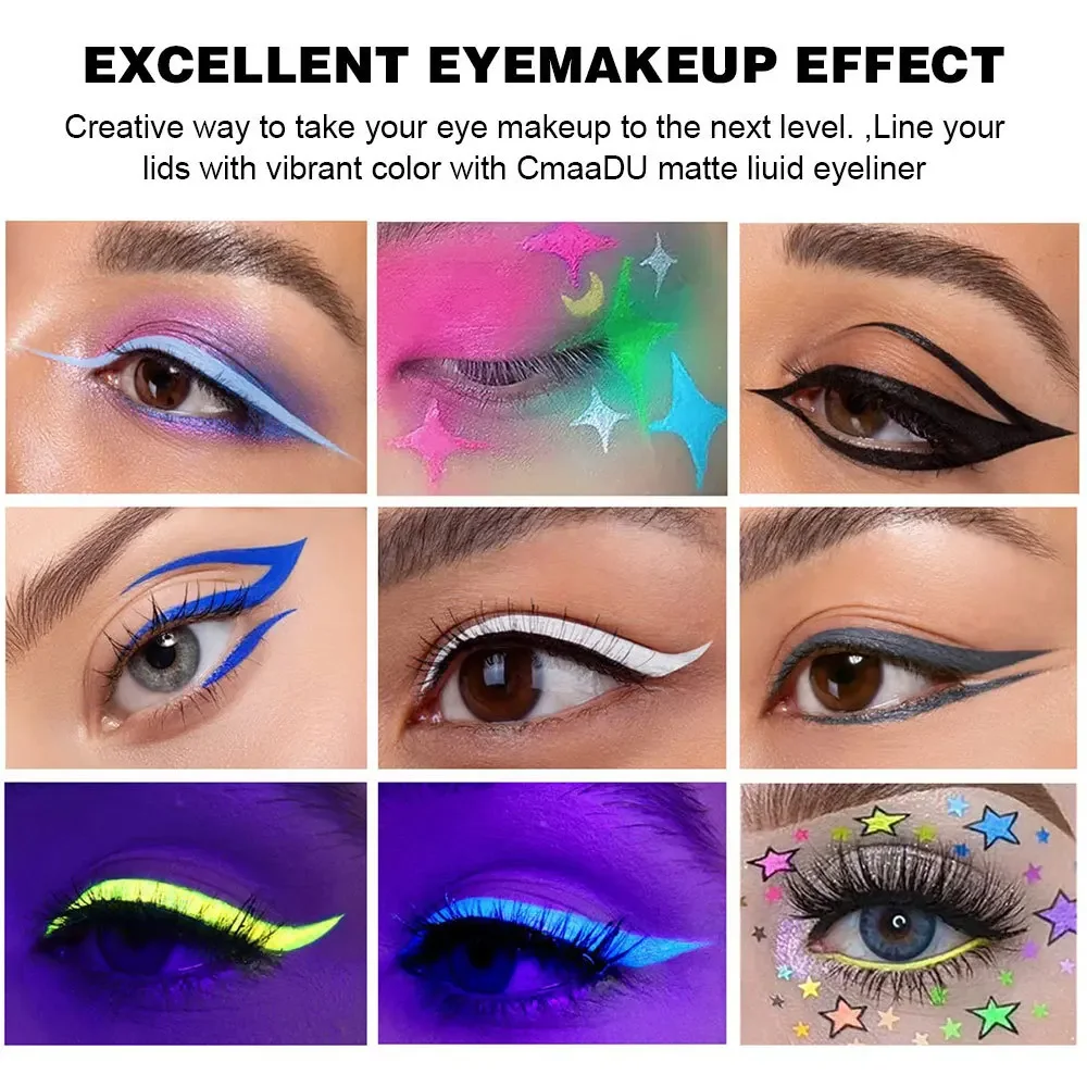 CmaaDu 12Pcs/Set Waterproof UV Highlighter Nova Faces Lips Eye Liner Eyeshadow  Decorations Christmas Pen Party Makeup Cosmetic