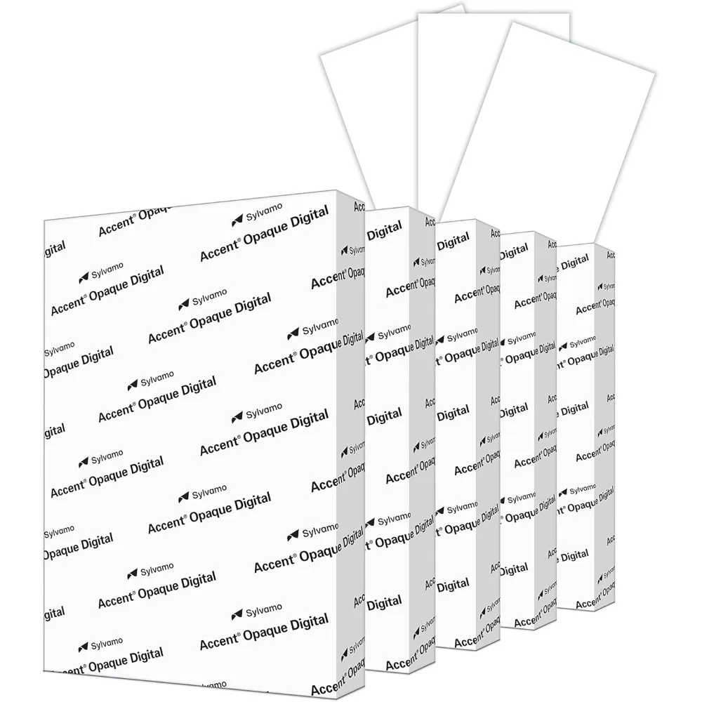 Papel opaco blanco premium de 12 x 18 pulgadas y 20 lb, 2500 hojas en 5 escamas para impresión y copia de alta calidad