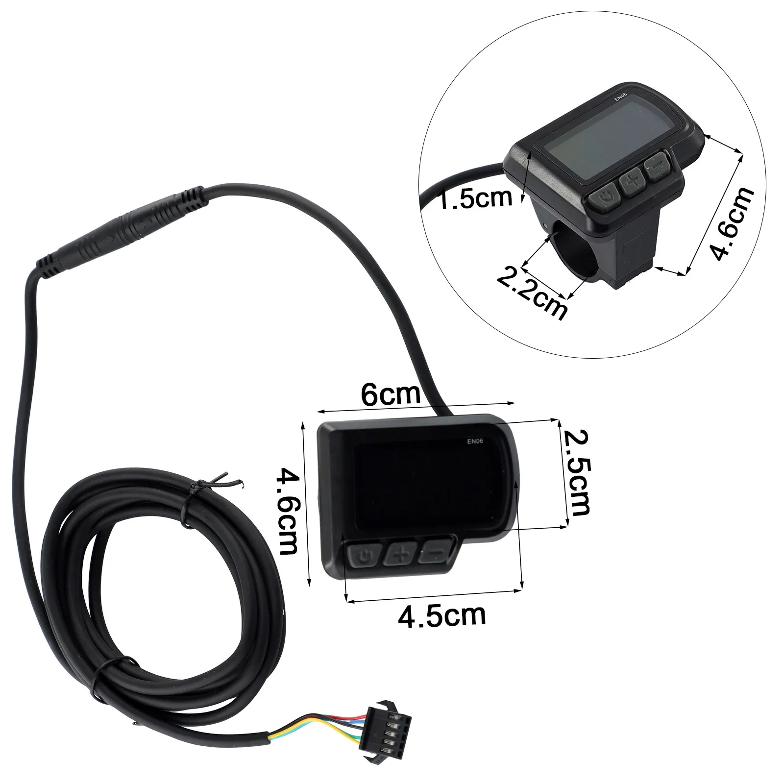 EN06 LCD Display Control Panel 24 48V 5/6 Pin For Electric Bicycle Scooter Odometer Reset Power Consumption Real time Recording