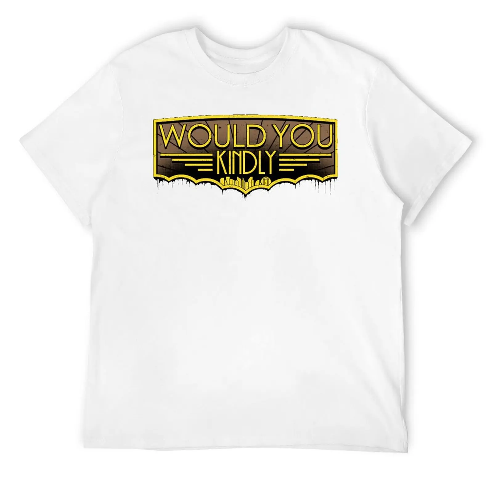 Bioshock Cohen Would You Kindly T-shirt Round Neck Move Tees Casual Graphic Home Novelty USA Size