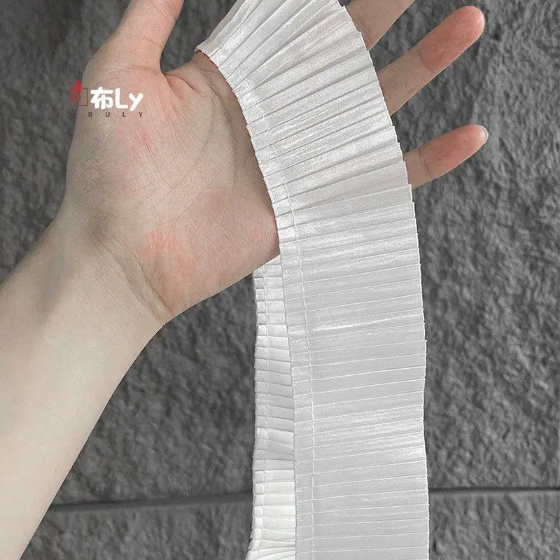 Pleated Fabric for Ruffle Skirt Decor, Curtain Cuff DIY, Creative Clothing Designer Refashion Material