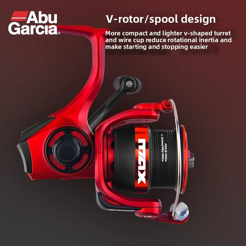 Carrete de Pesca Giratorio Abu Garcia Black Max Sx, Lanzamiento Largo, Agua Dulce y Salada, Universal, 4+1 Rodamientos, Relación de Engranajes 5.2 6.2, 6.5 kg Máx.