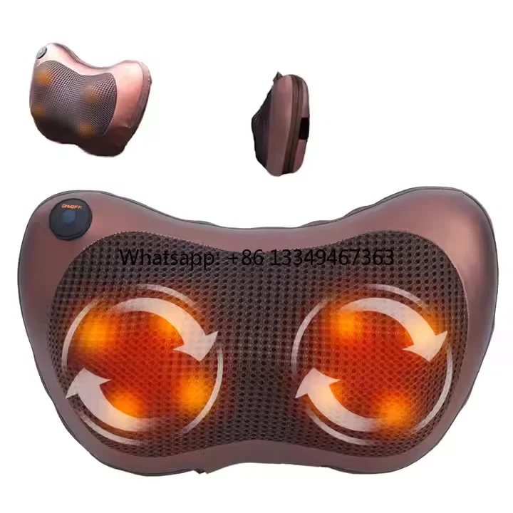 Adjustable Cervical Shiatsu Massage Heating Pillow for Body Relaxation & Comfort During