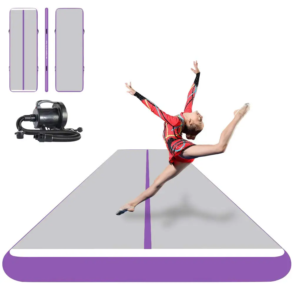 ปั๊มฟรี ! 10*2*02m Inflatable Gym Airtrack Tumbling โยคะ Air Trampoline Track สําหรับยิมนาสติกการฝึกอบรม Taekwondo เชียร์ลีดเดอร์