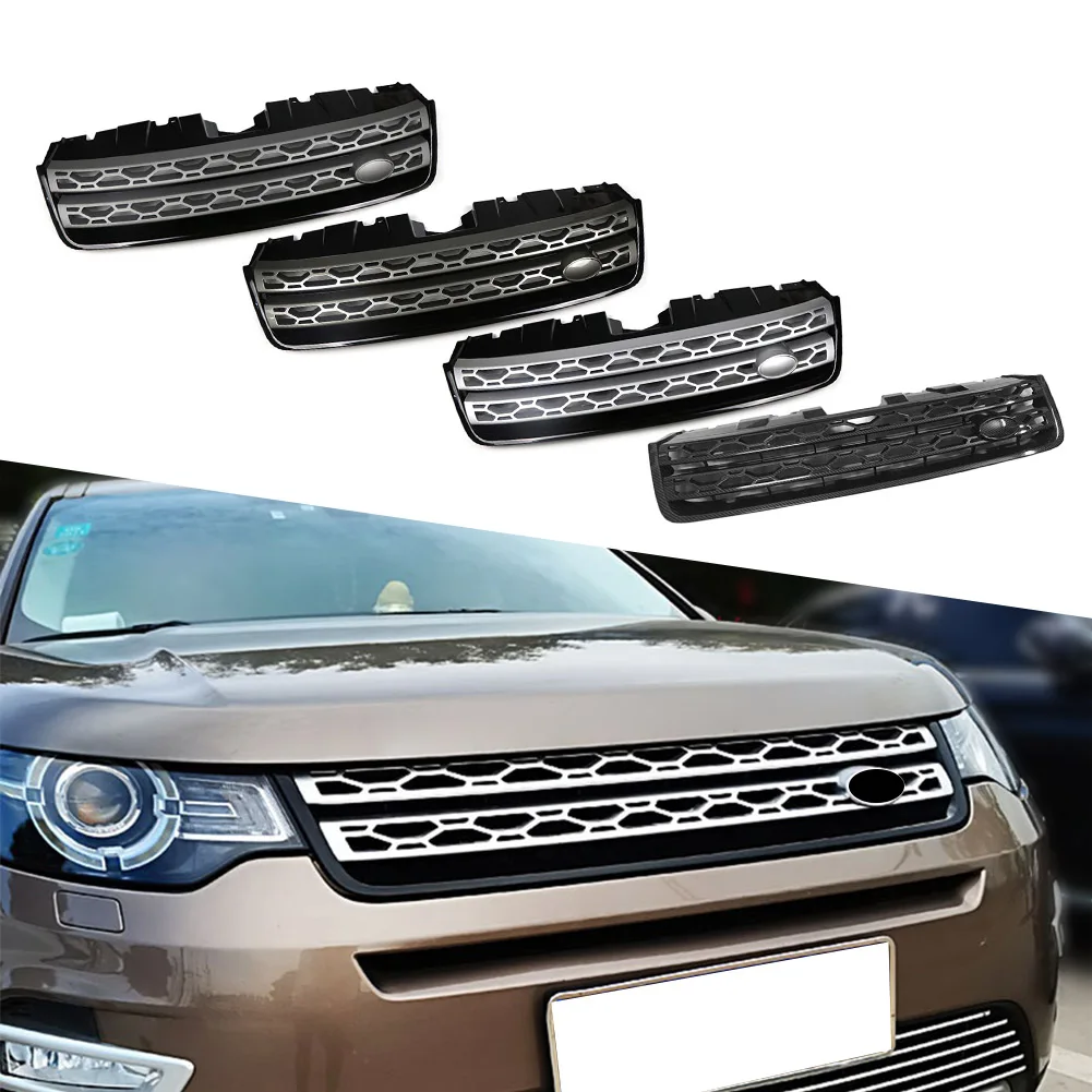 

Front Radiator Grille Upper Racing Grill For Land Rover Discovery Sport L550 2015 2016 2017 2018 2019 Car Styling with logo