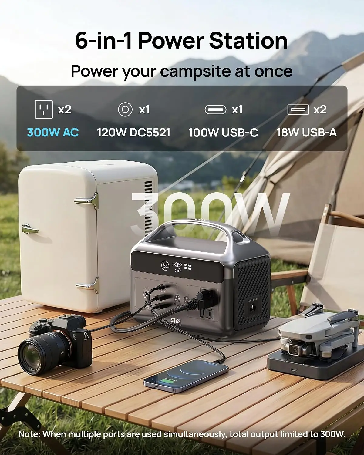 Portable Power Station 192Wh LiFePO4 Battery Solar Generator with Storage Bag,Fast Recharge for Camp,RV,Outdoor,Emergency Backup view 2