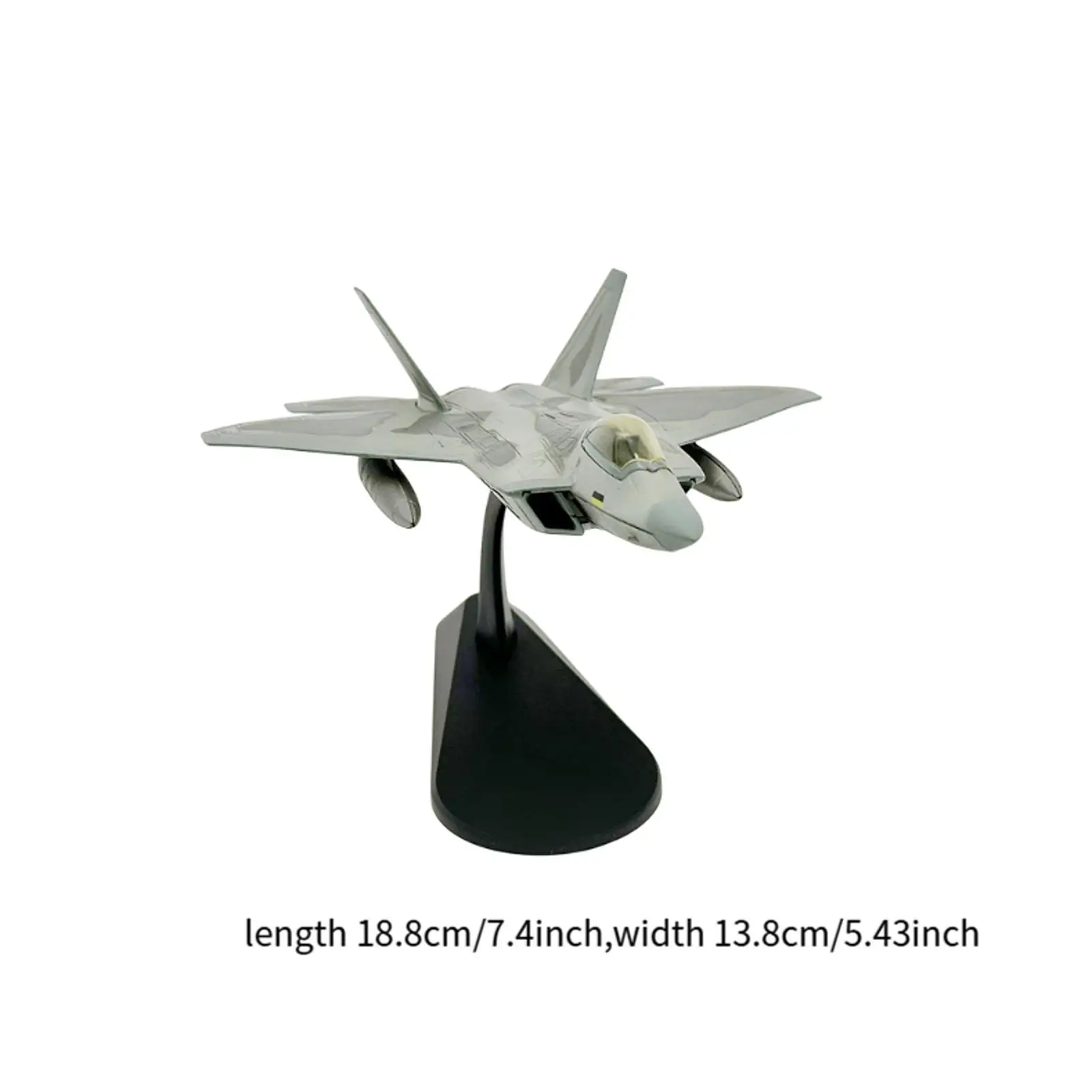 

1:100 F22 Model Miniature Lifelike Airplane Model with Display Stand for Aviation Souvenir Multifunctional
