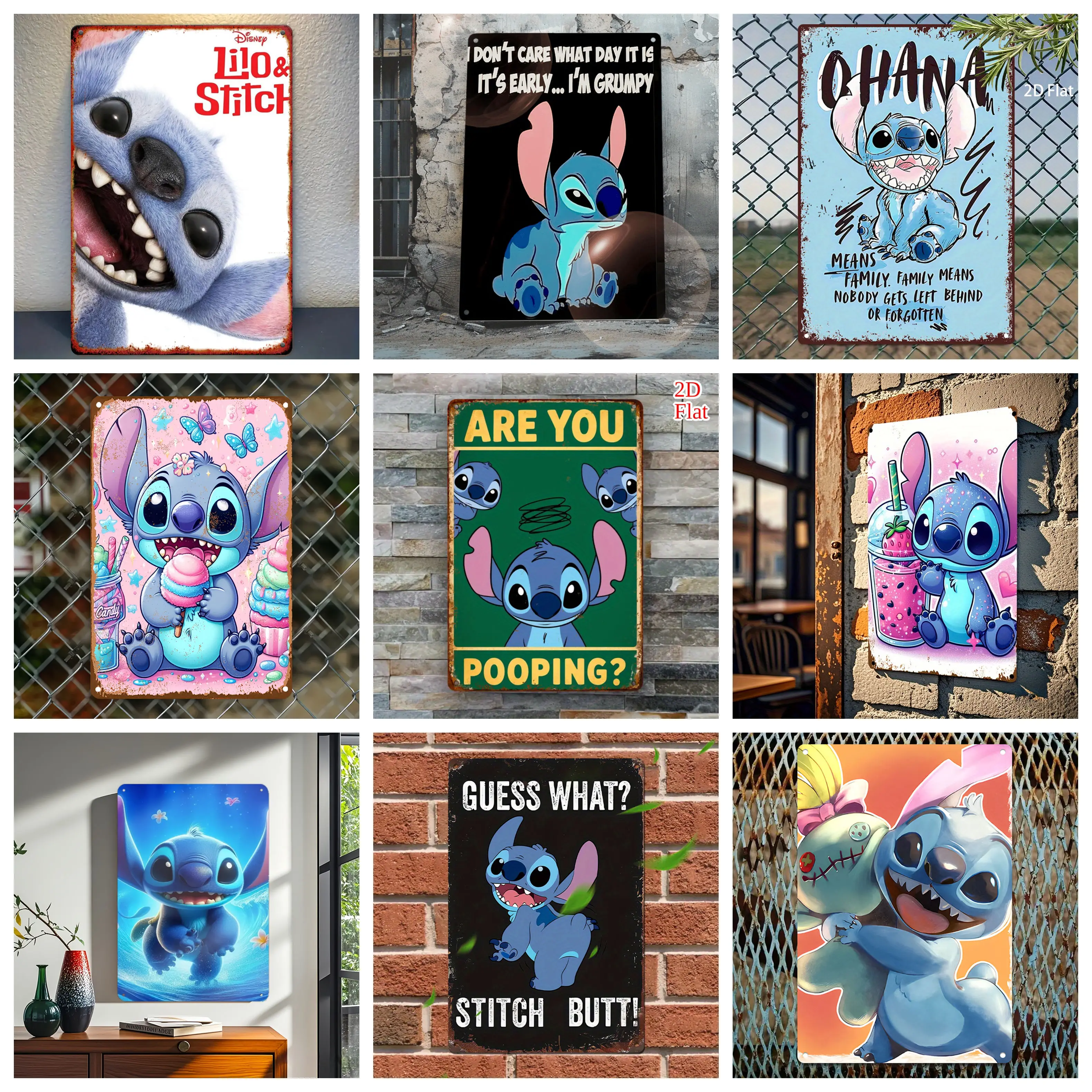 

Miniso Mickey Diverse Tin Creations Metal Signs wall decor Tin Signs Captain Metal Poster Decor for Bar Pub Club Wall Decoration
