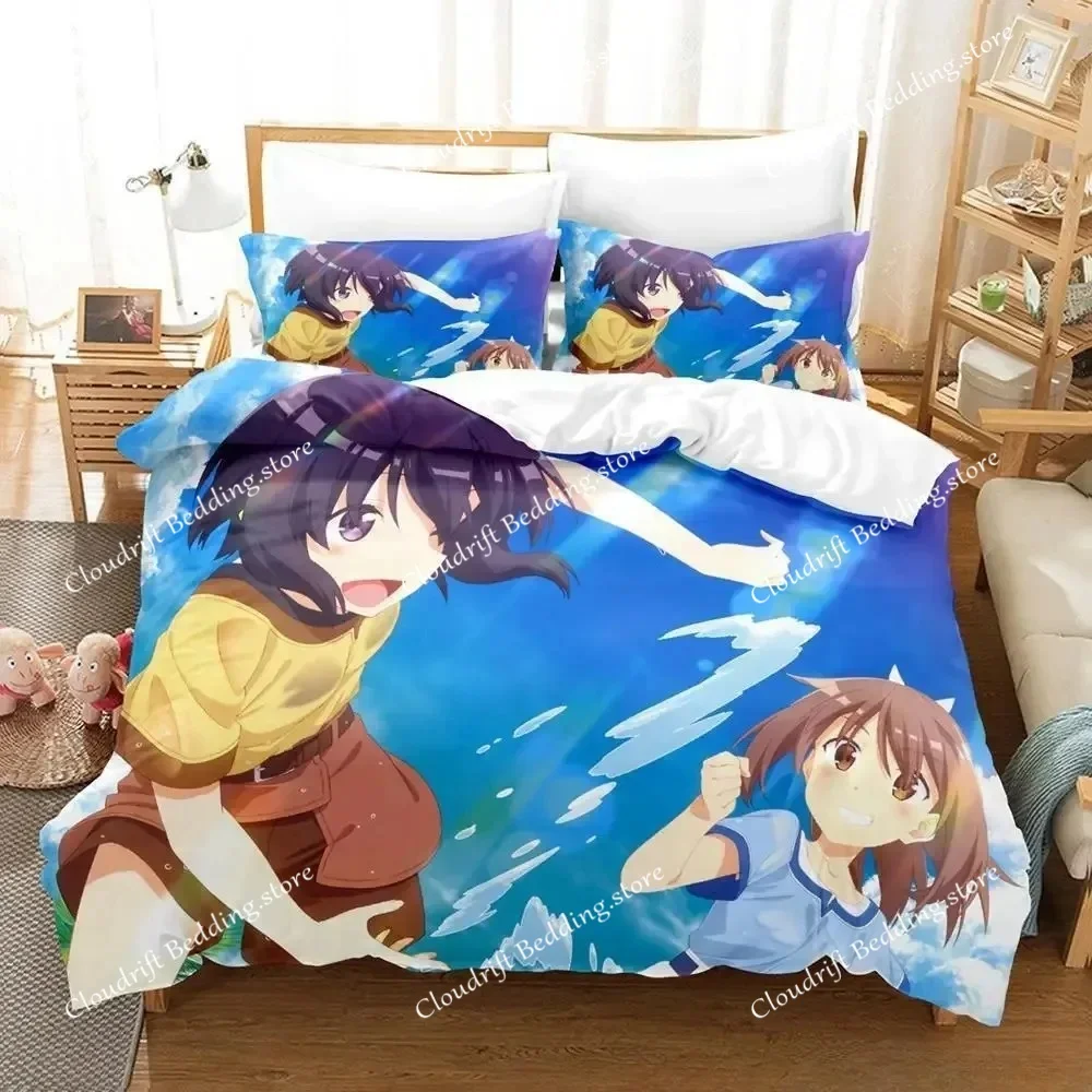 Cartoon BOFURI I Don’t Want to Get Hurt, so I’ll Max Out My Defense Bedding Set Single Twin Full Queen King Size Bed Set Adults