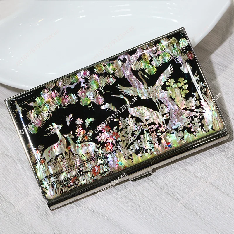 

Lacquer Inlaid Jewelry Box, Handmade Shell Inlay, Ancient Costume Drama Style, Name Clasp Set, Elegant Gift Choice