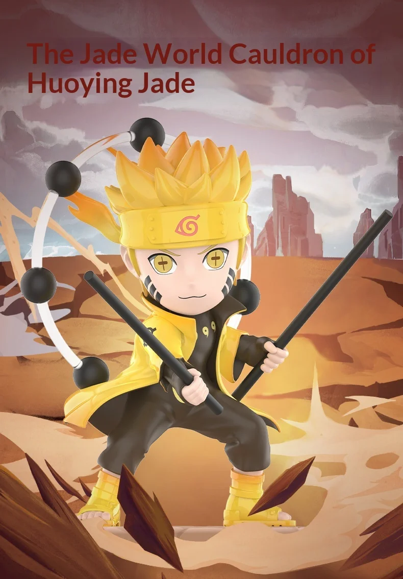Echte POPMART Naruto Fourth Great Ninja War Blind Box Anime Sammler-Actionfigur Naruto Uzumaki Dekoration Weihnachtsgeschenk – Detail 4