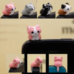 Cat Style 3.5mm Cute Cartoon Cat Animal Design Ear Jack Mobile Phone Ear Cap Dust Plug For Headphone Cell Dust Plug