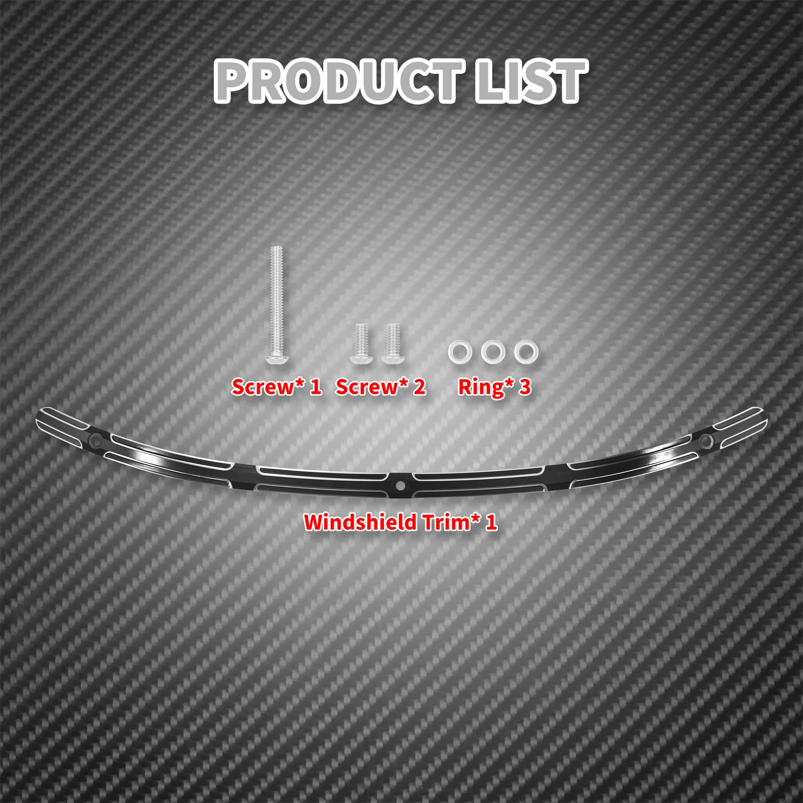 Motorcycle Fairing Windshield Trim Black Aluminum CNC For Harley Touring 2014-2022 Electra Street Glide FLHT FLHTC FLHTCU FLHX