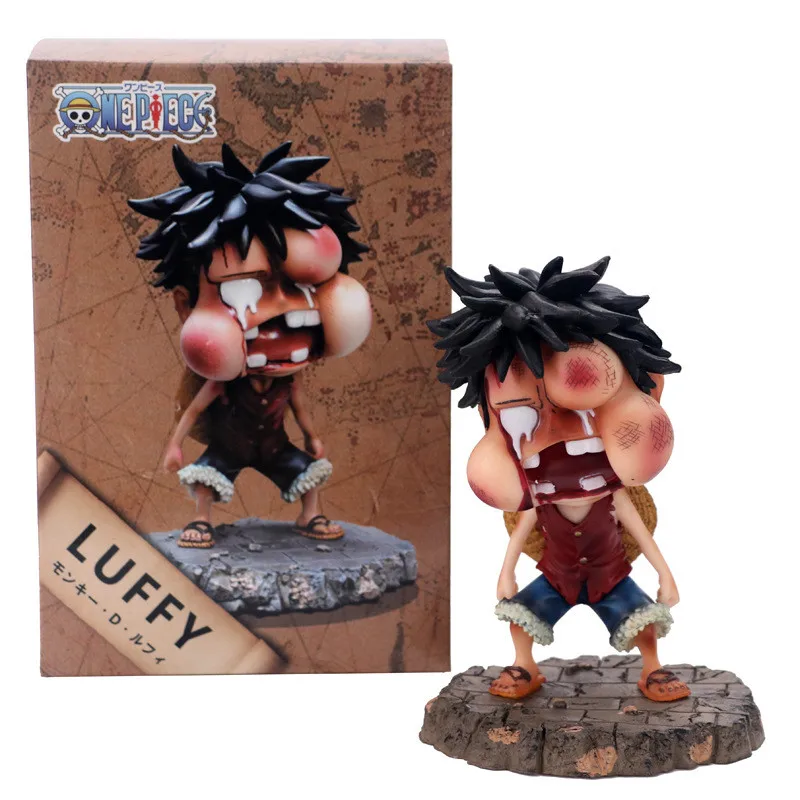 FigureCrazy One Piece Figure Luffy Funny Fat Face Swelling Ver. PVC Action Figures OP Luffy Zoro Sanji Ace Robin Nami Model Toys