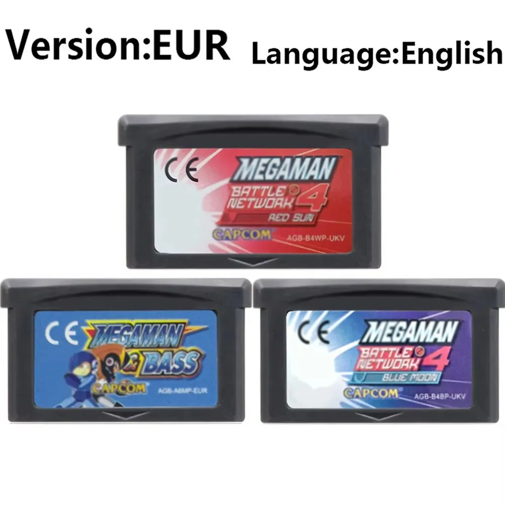 خرطوشة ألعاب Megaman Zero GBA 32 بت بطاقة وحدة تحكم ألعاب الفيديو Megaman Zero 1/2/3/4 بطاقات MegaMan & Bass Megaman Red Sun #6