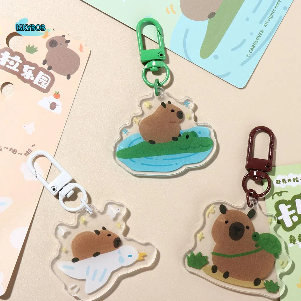 

Fashion Capybara Capybara Keychain Creative Acrylic Capibara Bag Hanging Funny Cute Animal Keyring Unisex
