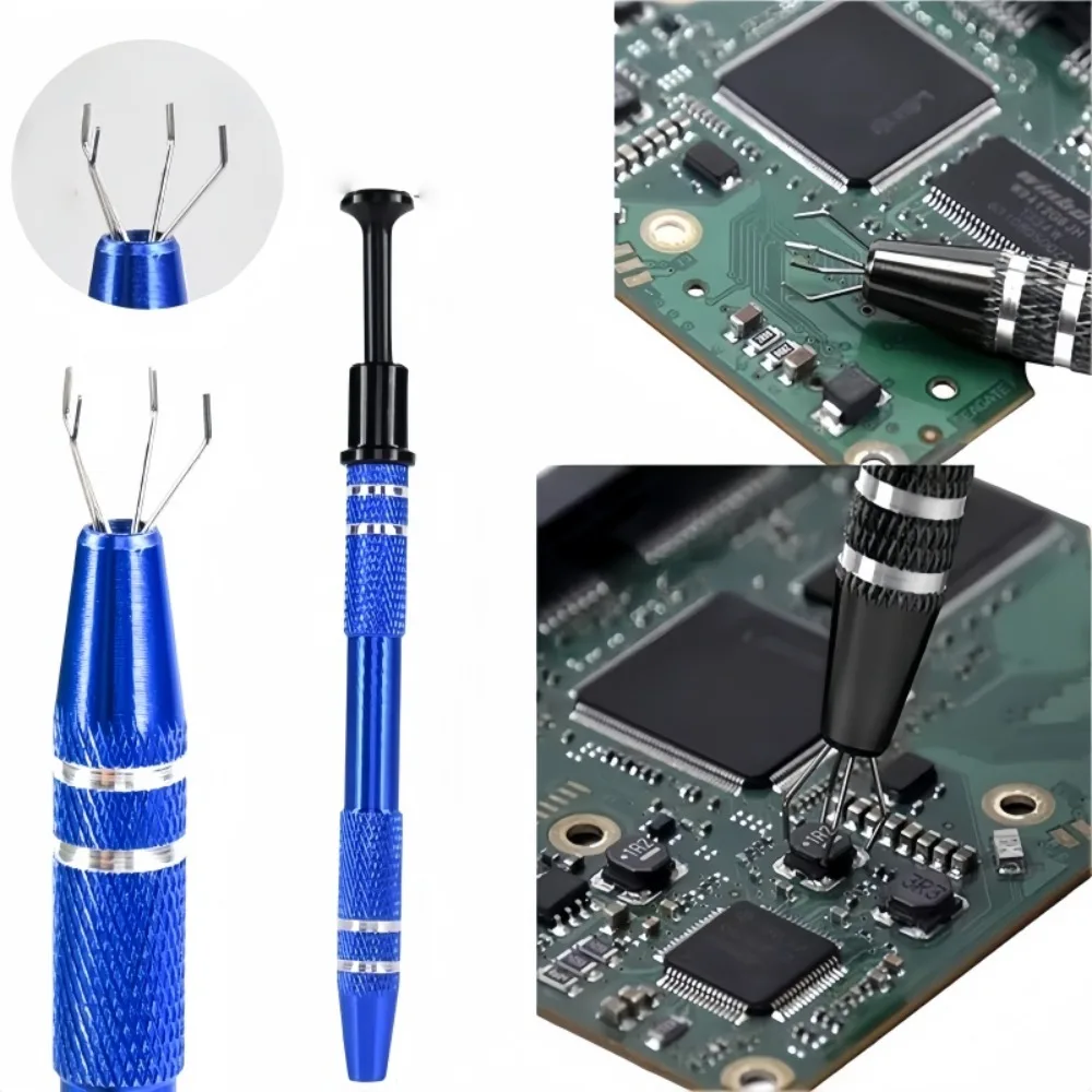 Professional Jewelry Aluminum Four Claw IC Chip Puller Disassembly Tool for Precision Parts Gripper Maintenance and Picking