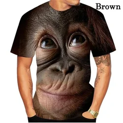 Men 3D Print  Funny Gorillas Monkey Graphic T Shirts Animals T-shirt Womens Clothing Summer Fashion Short Sleeve Street Tee Tops