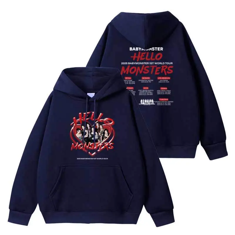 BABYMONSTER Concert Hello Monsters Hoodies Men Women Fashion Loose
