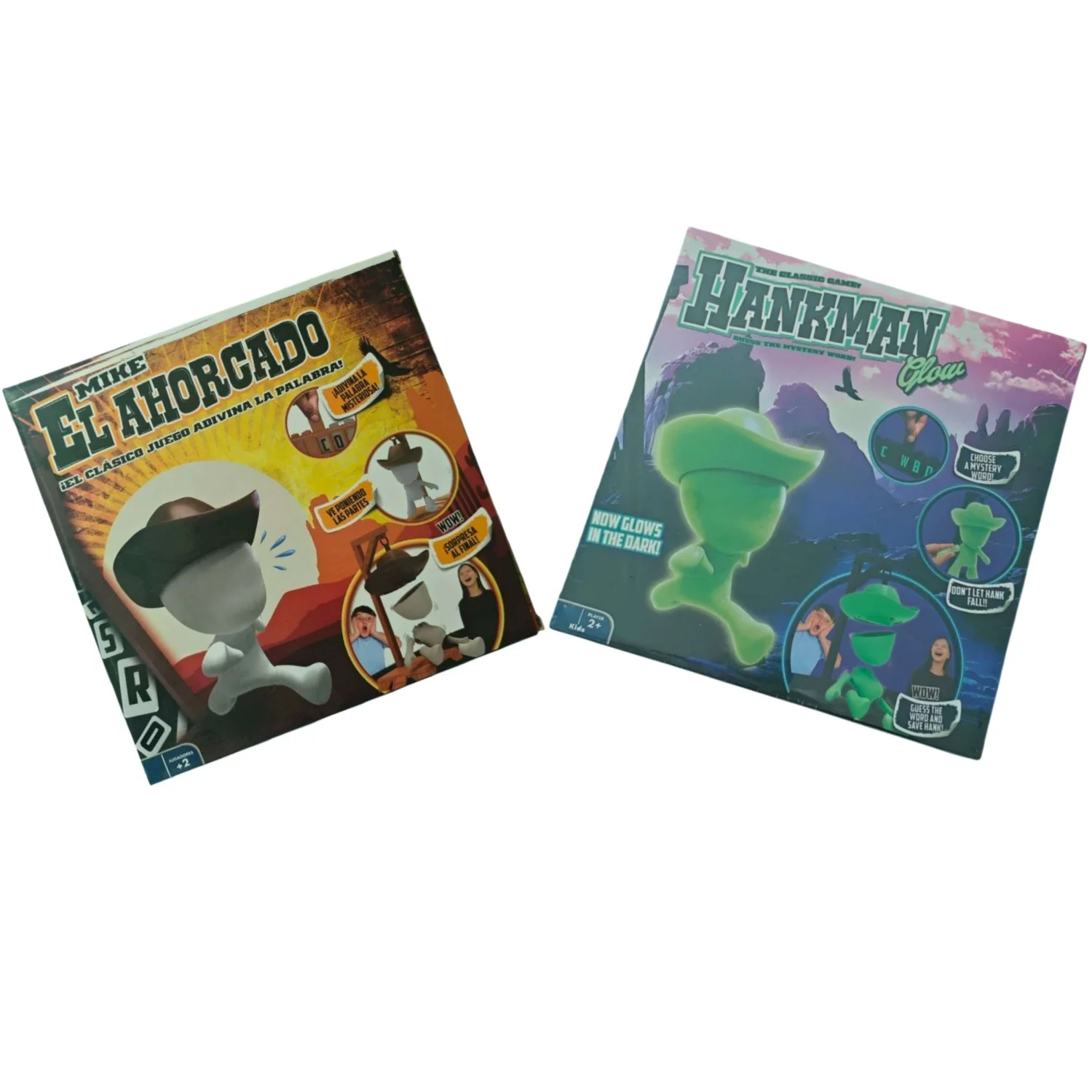 

《Игры из серии Hanman: Classic Word Guessing + набор Glow-In-The-Dark Mystery Word Edition》Gra Word Guessing, интерактивная настольная игра, Mystery Word Challenge, Hank Meets His Demise, подарок на Хэллоуин и Рождество!