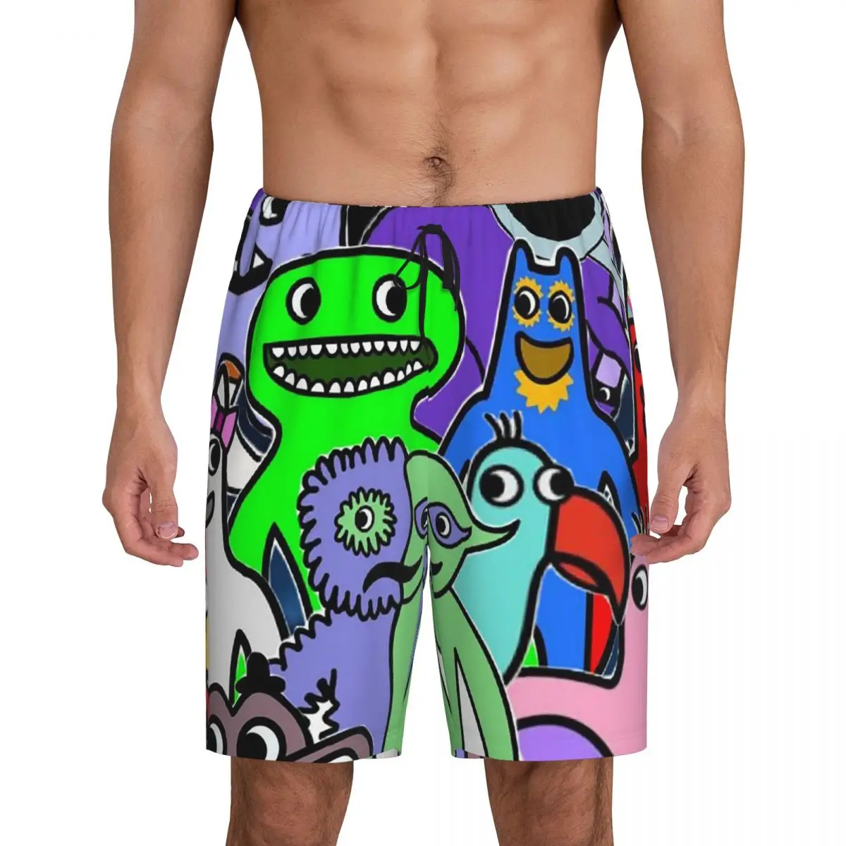 

Custom Cartoon Garten Of Banban Short Pajama Pants Men Sleepwear Sleep Lounge Bottom Shorts Sleeping Pants