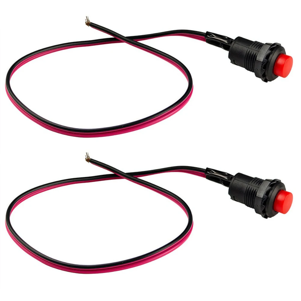 1/2Pcs Car-Horn Button Switch Modified Small Push Button For Interior Trim ABS 12V Direct Replacement Black