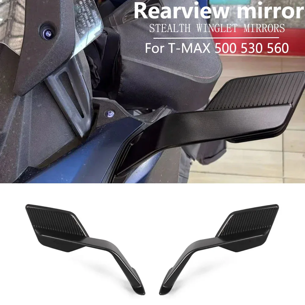 Motorcycle Wind Wing Adjustable Rotating Rearview Mirror For Yamaha T-MAX500 2004-2012 T-MAX 530 2012-2019 TMAX 560 2020 2021